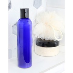 Plastic Squeeze Bottles w/Disc Top Flip Cap Bulk, 8oz 6pk Blue; BPA-Free
