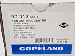White Rodgers 90-113 Fan Control Center, SPDT (120V Primary 60Hz, 24V Secondary)