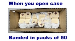 1000- 3 1/4″ x 1 5/8″ Size 2 Manila Inventory Shipping Hang Tags with String