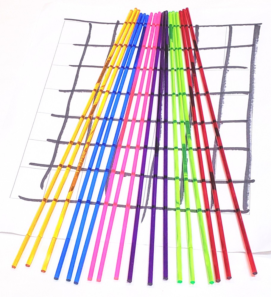 18 Rods x 6 Different Colors 1/8” inch Diameter Pink Blue Green Purple Amber Red