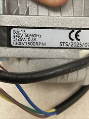 YZF6-13 Condenser Fan AC Motor 1550 RPM 120V 60HZ 33W 0.55A, 1759-686 Evaporator