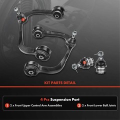 4Pcs Front Upper Control Arm & Lower Ball Joint Kit F-150 04-08 Mark LT 06-08