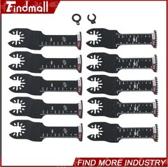 Findmall 10Pcs Extra Long Multitool Blades Japanese Tooth Oscillating Saw Blades