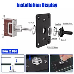 2set Toggle SWITCH ON/OFF Heavy Duty 15A 250V SPST 2Terminal Car Boat Waterproof