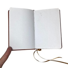 Leather Hand Tooled Journal Lot Ring Binder & Blank Book Set Academic