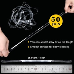 50 Pieces Large Rubber Bands for Trash Can Elastic Silicone Bands Heavy Duty …