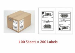 8.5×5.5″ Shipping Labels 2 Per Sheet Self-adhesive for Laser and Inkjet Printers