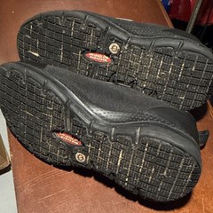 SKECHERS Arch Fit Black Alloy Toe Slip Resistant Low Top Work Shoes US 7.5