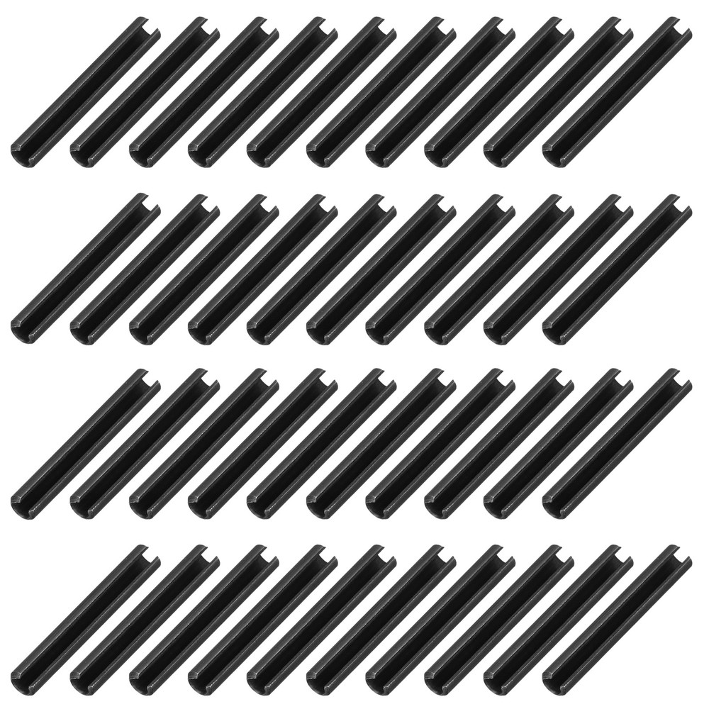 60Pcs Roll Pins 7/50 Inch(3.5mm) Dia. 1 Inch(25mm) Length 65Mn Steel, Black