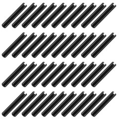 60Pcs Roll Pins 7/50 Inch(3.5mm) Dia. 1 Inch(25mm) Length 65Mn Steel, Black