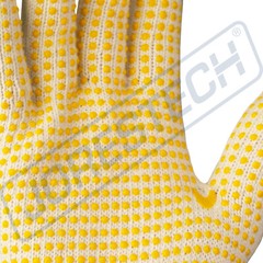 12 Pairs Poly Cotton PVC Dots String Knit Work Gloves for Warehouse
