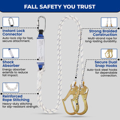 Sorano Safety Harness Fall Protection –Upgraded 4 Quick Buckles, Roofing Harness