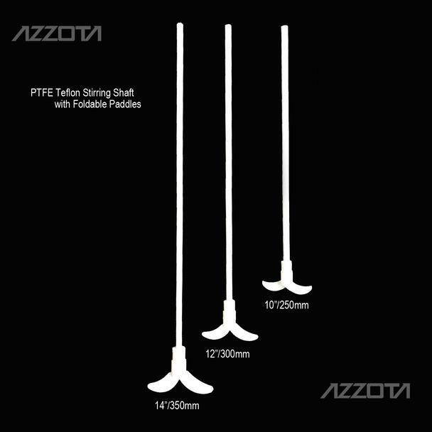 Azzota® PTFE Stirring Shaft with Foldable Paddle, 14″