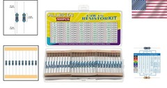 Electrical Resistor Kit 50 Values 1/4W 1% Metal Film Assortment Kit
