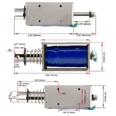 DC Solenoid Electromagnet Push Pull Type HS-1564B DC12V 3A Voltage: 12.0 Volts