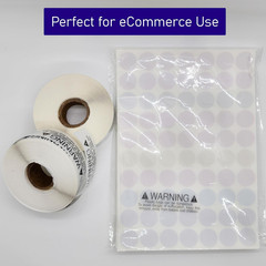 1000 Labels 1X3 Inch Transparent Suffocation Warning Label Choking Hazard Self A