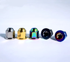 M6 M8 M10 Titanium Nut Hex Cap Screw Dome Head Nuts Ti Fastener Anodized Color