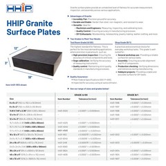 HHIP 18x12x3 Granite Surface Plate Grade B Precision Measuring Tool 0001 Accu…