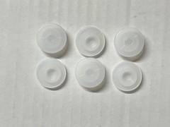 Silicone Vial Stopper, Clear, 20mm, Qty. 1000