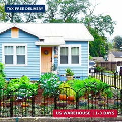 Decorative Garden Fence 17in x10ft, 10 Pack Rustproof Metal No Dig Fence Animal
