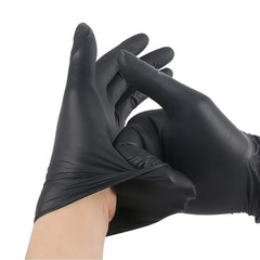 20/50/100PCS Black Nitrile Gloves Disposable Thickened Durable Household Cleanin
