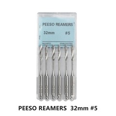 32mm Dental Endo Pesso Reamers Drills Fresa de conducto radicular 1-6# 6Pc/Pk