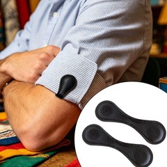 Magnetic Trouser Clips PU Leather Shirts Sleeve Clips Quick Release Clamps