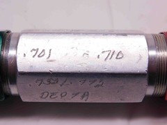 .7010 & .7100 PIN PLUG GAGE GO NO GO .7031 -.0021 45/64 18 mm .701 .710 CHECK