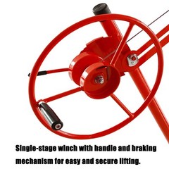 11FT Drywall Lifter Panel Hoist Jack Rolling Caster Construction Lockable 150lbs