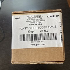GBC ACCO BRANDS Plastic Shredder Bags 30 Gallon 25 qty Brand New Made In America