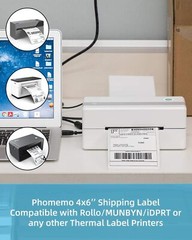 4×6 Thermal Shipping Labels Paper 500/1000X for Zebra & Rollo & Phomemo Printers