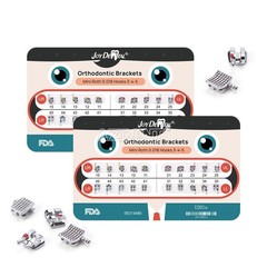 AZDENT Dental Orthodontic Metal Brackets Braces /Wire Preformed Ligature Ties