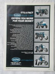 1976 Long Tractor Print AD Advertisement 11×8