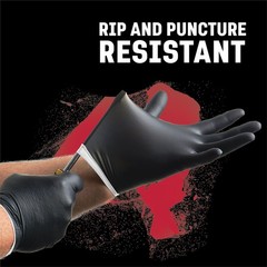 Venom Steel Industrial Nitrile Gloves, Chemical X-Large (Pack of 100), Black