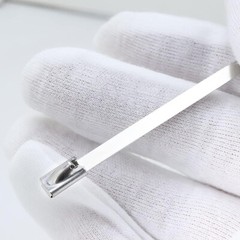 100pcs 304 Stainless Steel Metal Zip Ties Heavy Duty Self-Locking Cable Ties