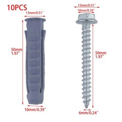 10 PCS Concrete Wall Anchors with Screws for TV Anchor Wall Mount Installatio…