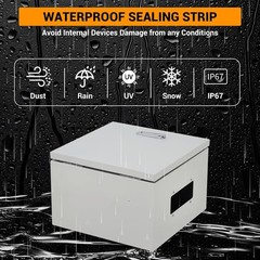16″x16″x8″ Outdoor Waterproof Electrical Box,IP66, Lockable, Rust-Resistant