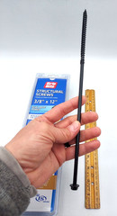 Grip Rite Structural Screws 3/8″ x 12″ GRSSFW381215 New *Case of 100*