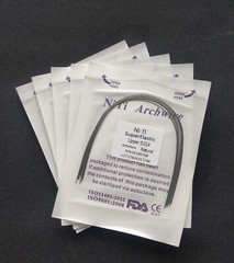 Dental Orthodontic Super Elastic Niti Round Arch Wire Ovoid Form Archwire