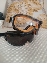 LOT DeWalt CLEAR SMOKE ANTI FOG Protective Over Glasses Safety Goggles ANSI Z87+