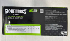 Gloveworks 8 mil Disposable HD Nitrile Gloves, Pack of 100, XLarge, Green