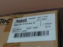 12 Packs Of 12 Ansell AlphaTec 37-510 Nitrile UltraGrip Gloves SZ 10 Case144QTY