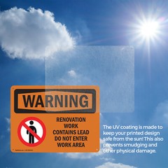 (2 Pack) Renovation Work Contains Lead Do Not Enter OSHA Warning Sign Decal