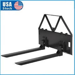 46″ Heavy-Duty Tractor Pallet Forks, 3200lbs Quick-Attach Skid Steer Loader Fork