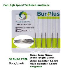 Wave Dental Carbide Burs Surgical Long FG SURG 700 701L 702L 25mm High Speed