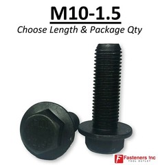 (Choose Length & Qty’s) M10-1.5 Grade 10.9 Metric Flange Bolts Black Phos & Oil