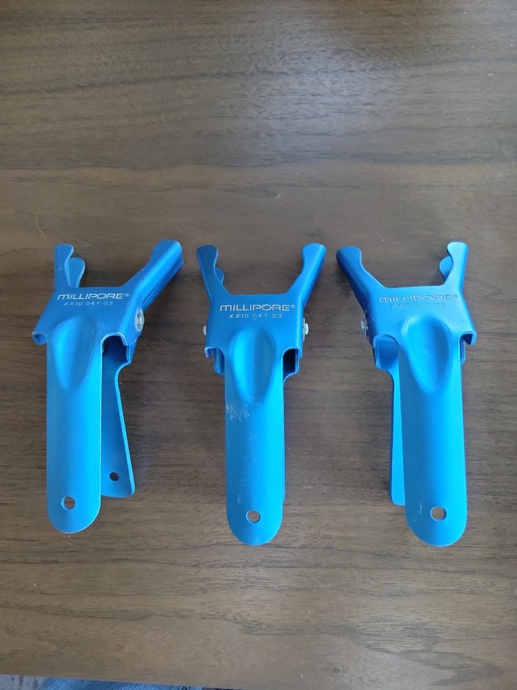 3 X Millipore 47mm Glass Filter Holder XX1004703 Spring Clamp Works Perfectly!
