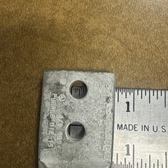 BURNDY YAV28L-2NT38-FX 4/0 Two Hole Lug Purple Die 15, 3/8” Holes, 1” Spacing