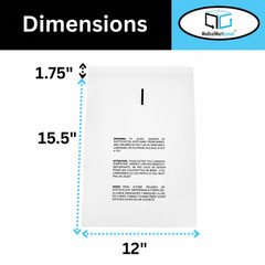Clear Resealable Poly Bags 12″ x 15.5″ Polyethylene 1.5 Mil Pack of 4000 Pieces