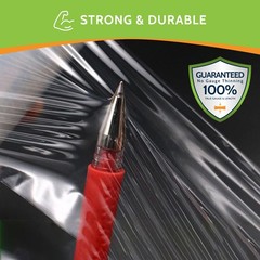 12 Rolls Down Gauge Narrow Banding Stretch Wrap 5″x1000′ 50 Ga Clear Shrink Film